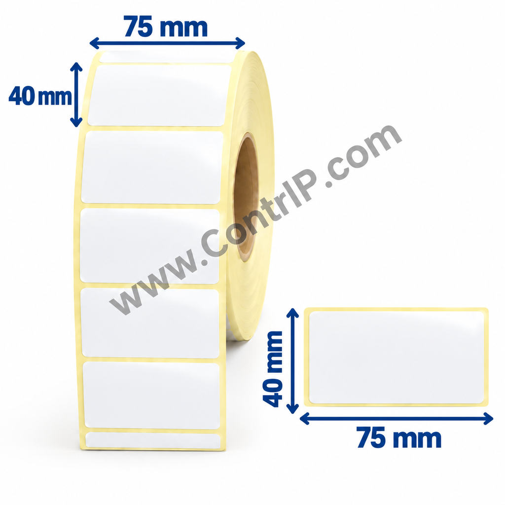 لیبل کاغذی سایز75×40