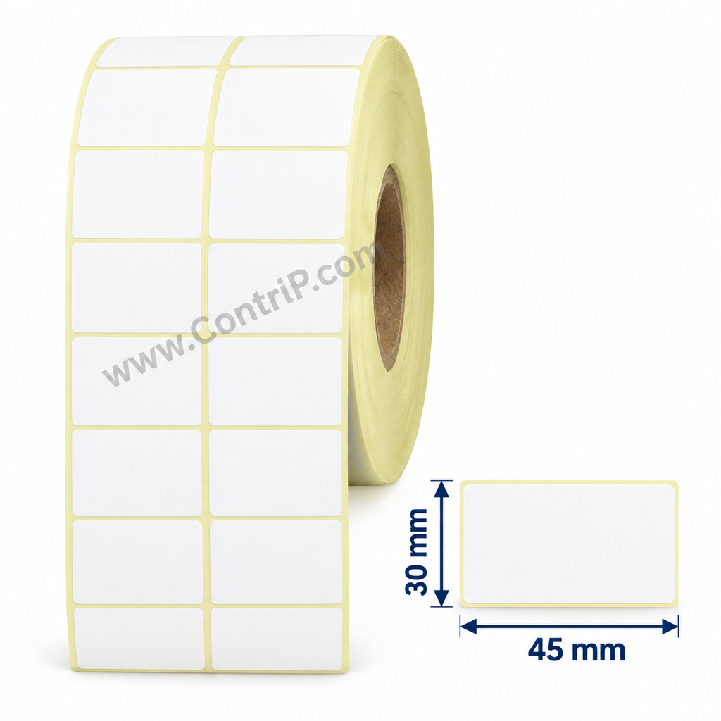لیبل کاغذی سایز45×30 دوستونه