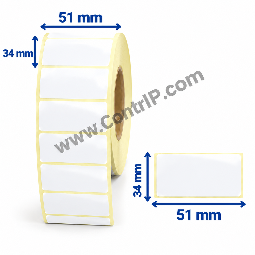 لیبل کاغذی سایز تک ستون51×34
