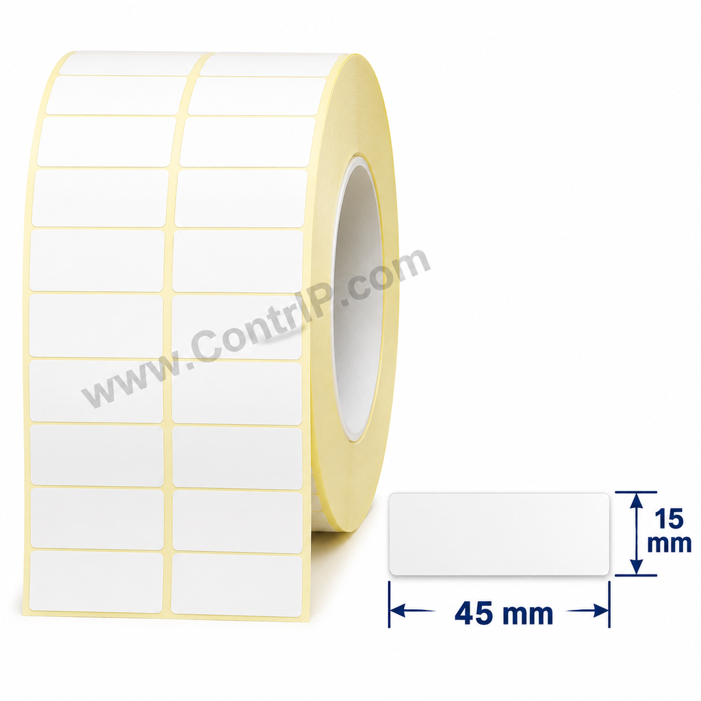 لیبل کاغذی سایز45×15 دوستونه